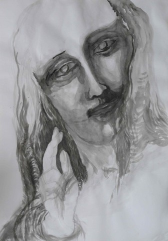 salvator mundi 70 x 50 cm chinese ink 2019 web